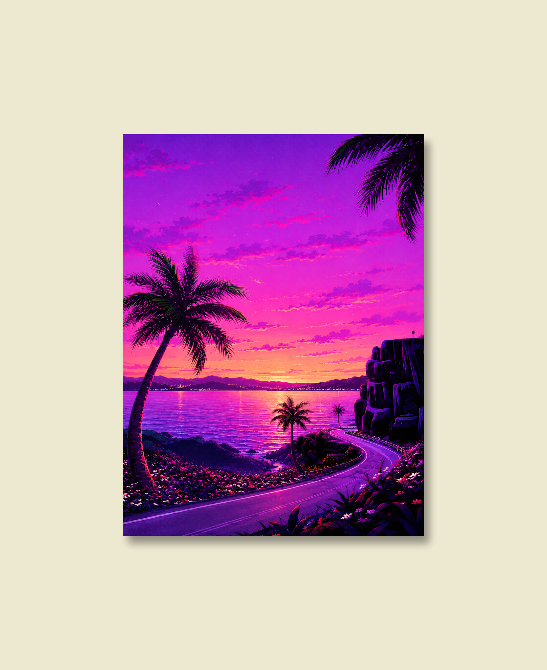 Coastal Curve, Magenta Hour